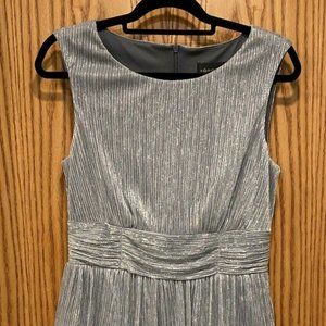Connected Apparel Women's Size 10 above knee silver sparkly dress